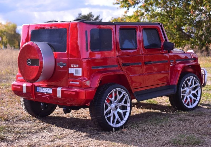 MERCEDES G63 AMG DLA 2 DZIECI, 24V, 4X4, MIĘKKIE KOŁA EVA, MIĘKKIE SIEDZENIE, LAKIER POLEROWANY FULL OPCJA/S-307 MERCEDES G63 AMG DLA 2 DZIECI, 24V, 4X4, MIĘKKIE KOŁA EVA, MIĘKKIE SIEDZENIE, LAKIER POLEROWANY FULL OPCJA/S-307