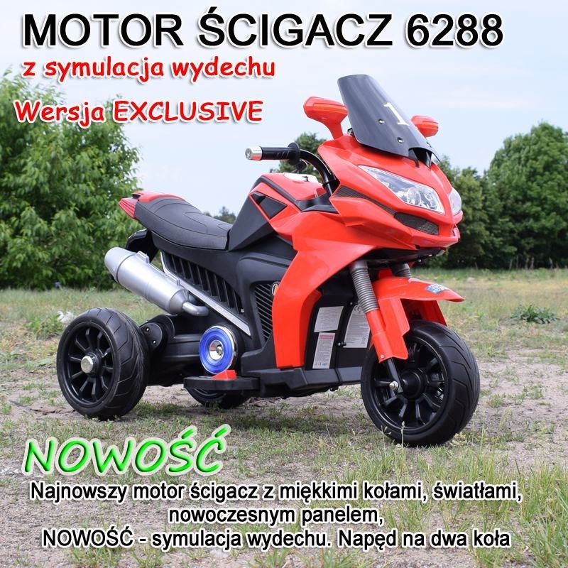 DUŻY MOTOR ŚCIGACZ Z SYMULACJĄ WYDECHU, MIĘKKIE KOŁA STRONG 2 EXCLUSIVE/6288A DUŻY MOTOR ŚCIGACZ Z SYMULACJĄ WYDECHU, MIĘKKIE KOŁA STRONG 2 EXCLUSIVE/6288A
