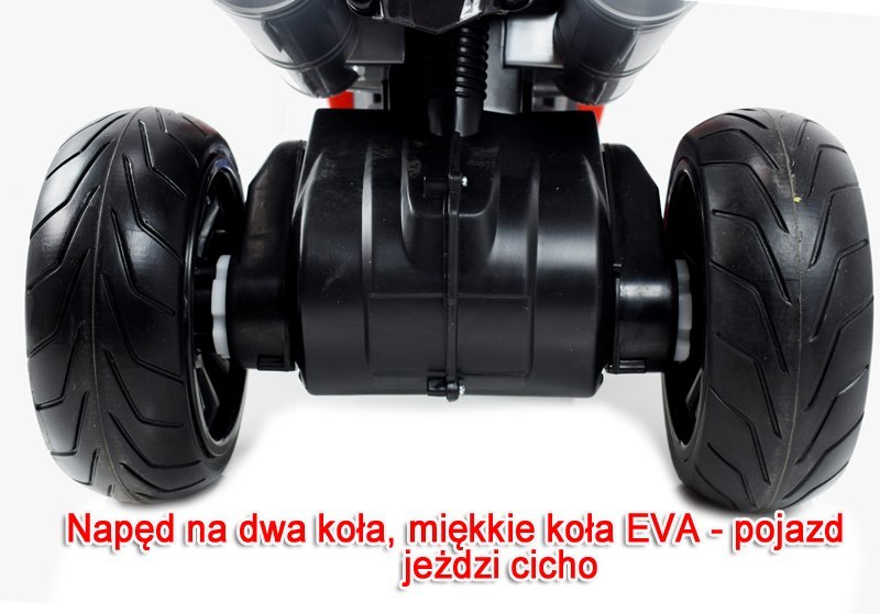 DUŻY MOTOR ŚCIGACZ Z SYMULACJĄ WYDEC DUŻY MOTOR ŚCIGACZ Z SYMULACJĄ WYDECHU, MIĘKKIE KOŁA STRONG 2 EXCLUSIVE/6288A