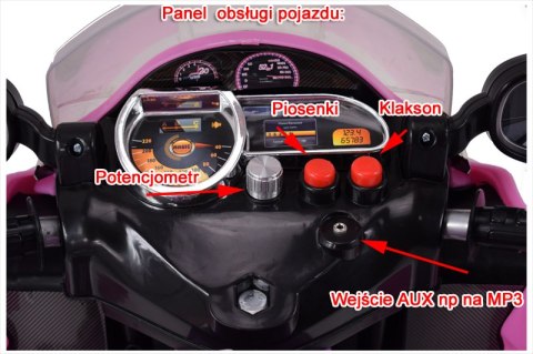 MOTOR ŚCIGACZ SUPERSTAR NEW DESIGN, DŹWIĘKI, ŚWIATŁA/WXE358D MOTOR ŚCIGACZ SUPERSTAR NEW DESIGN, DŹWIĘKI, ŚWIATŁA/WXE358D