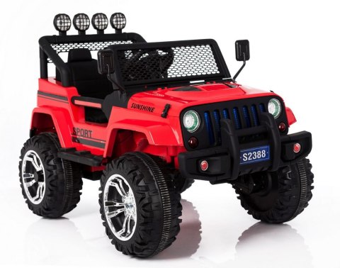 MEGA JEEP SUNSHINE, NAPĘD 4X4, 2X12V, WOLNY START/ MIĘKKIE KOŁA, BLUETOOTH, RADIO EXCLUSIVE/2388 MEGA JEEP SUNSHINE, NAPĘD 4X4, 2X12V, WOLNY START/ MIĘKKIE KOŁA, BLUETOOTH, RADIO EXCLUSIVE/2388