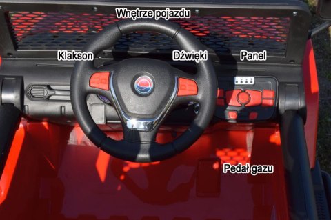 MEGA JEEP SUNSHINE, NAPĘD 4X4, 2X12V, WOLNY START/ MIĘKKIE KOŁA, BLUETOOTH, RADIO EXCLUSIVE/2388 MEGA JEEP SUNSHINE, NAPĘD 4X4, 2X12V, WOLNY START/ MIĘKKIE KOŁA, BLUETOOTH, RADIO EXCLUSIVE/2388