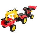 TRAKTOR NA PEDAŁY Z PRZYCZEPĄ, ŁYŻKĄ I KOPARKĄ/ TR3009 TRAKTOR NA PEDAŁY Z PRZYCZEPĄ, ŁYŻKĄ I KOPARKĄ/ TR3009