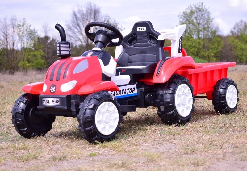 TRAKTOR NA AKUMULATOR Z PRZYCZEPĄ, MIĘKKIE SIEDZENIE,/698-RC TRAKTOR NA AKUMULATOR Z PRZYCZEPĄ, MIĘKKIE SIEDZENIE,/698-RC