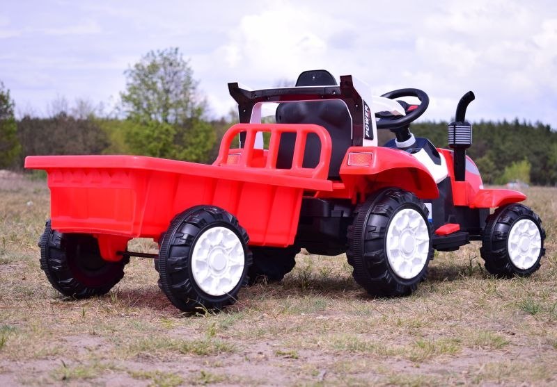 TRAKTOR NA AKUMULATOR Z PRZYCZEPĄ, MIĘKKIE SIEDZENIE,/698-RC TRAKTOR NA AKUMULATOR Z PRZYCZEPĄ, MIĘKKIE SIEDZENIE,/698-RC