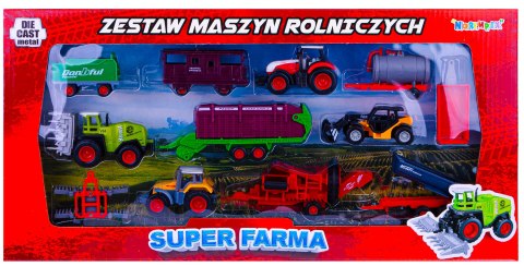 MEGA ZESTAW 4 TRAKTORY 8 MASZYN KOMBAJN ROLNICZE