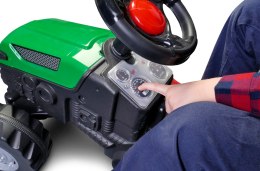 OGROMNY SOLIDNY TRAKTOR Z PRZYCZEPĄ NA PEDAŁY PAKA