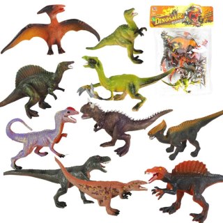 ZESTAW DINOZAURY DINOZAUR FIGURKI T-REX DUŻE 10SZT