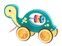 Żółwik zabawka dla dzieci do ciągania na sznurku mobilna grzechotka