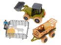 Gospodarstwo rolne farma traktor maszyny rolnicze zwierzęta zagroda owce + śrubokręt