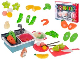 Zlewozmywak zlew do mycia naczyń dla dzieci + akcesoria owoce warzywa do krojenia na rzepy