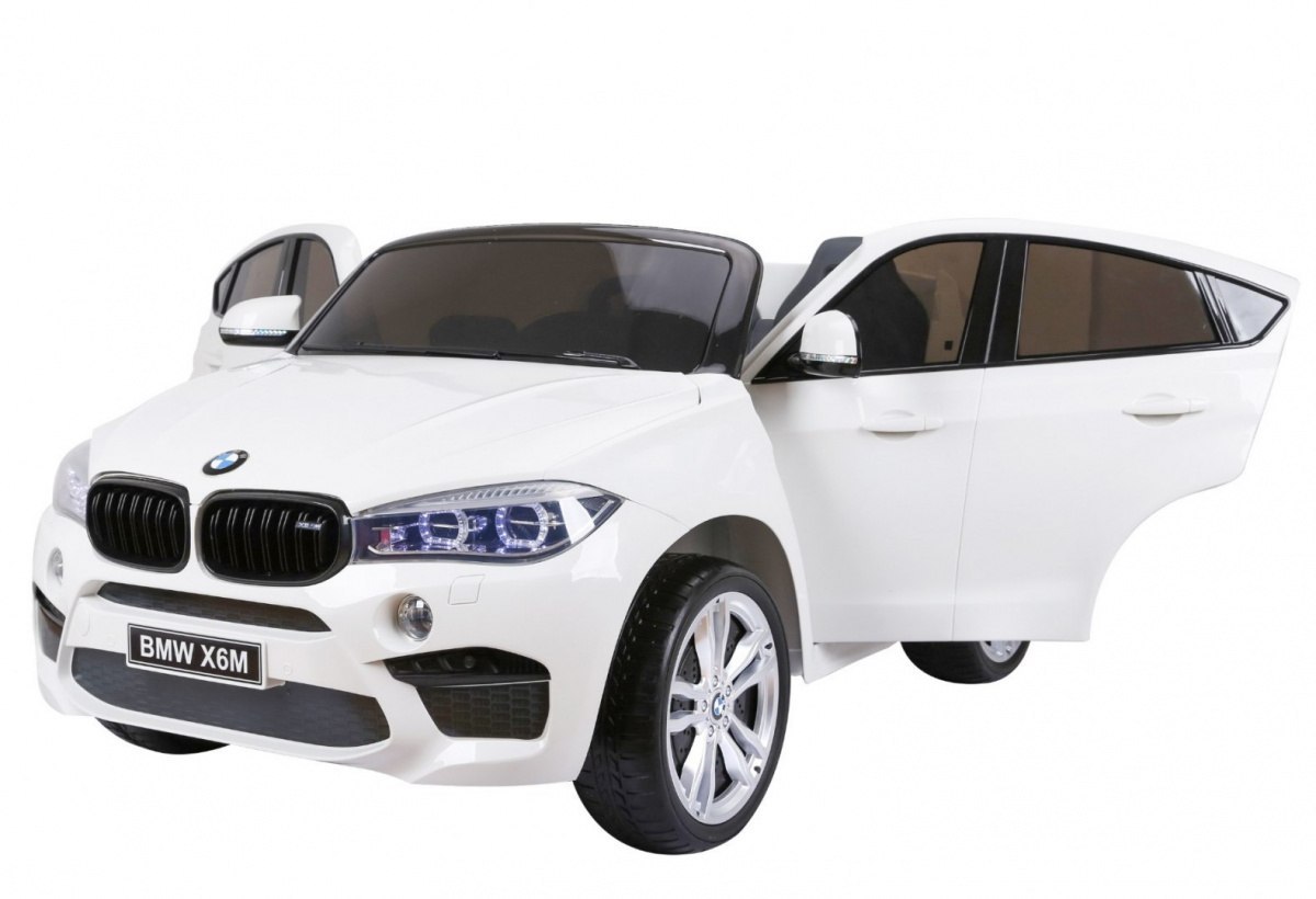 Auto na akumulator BMW X6M 2 os XXL Biały Auto na akumulator BMW X6M 2 os XXL Biały