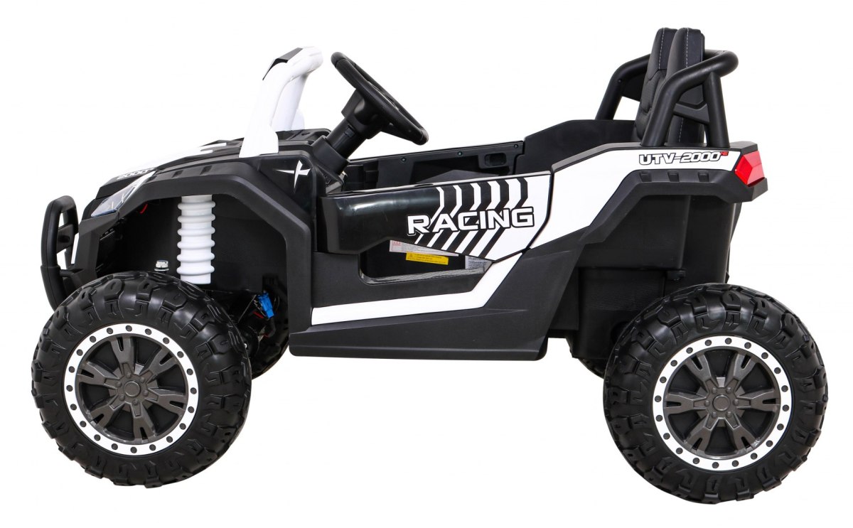 Buggy UTV 2000M Racing Auto na akumulator Biały + MP3 Dźwięki Światła + Pilot + Wolny Start Buggy UTV 2000M Racing Auto na akumulator Biały + MP3 Dźwięki Światła + Pilot + Wolny Start