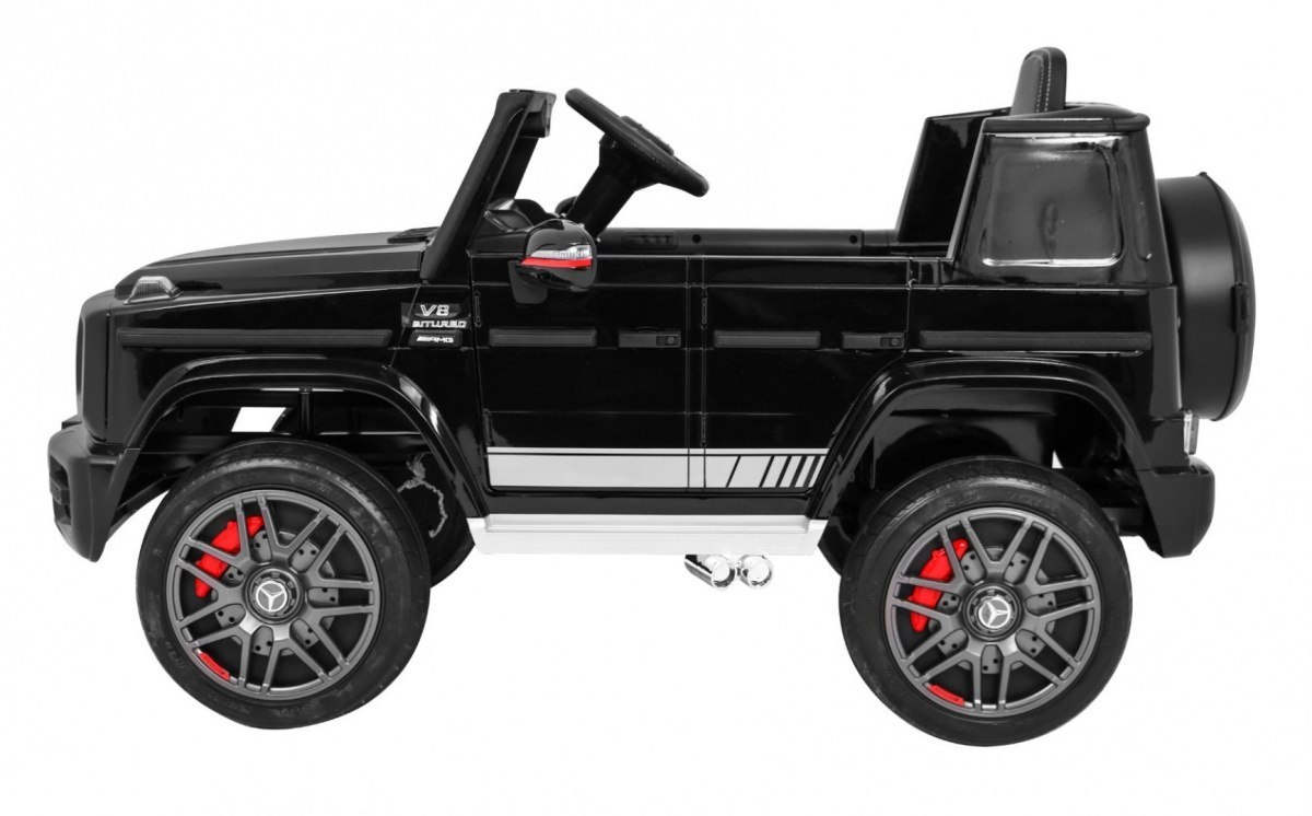 Mercedes AMG G63 dla dzieci Lakier Czarny + Pilot + MP3 LED + Wolny Start + EVA + Pasy Mercedes AMG G63 dla dzieci Lakier Czarny + Pilot + MP3 LED + Wolny Start + EVA + Pasy