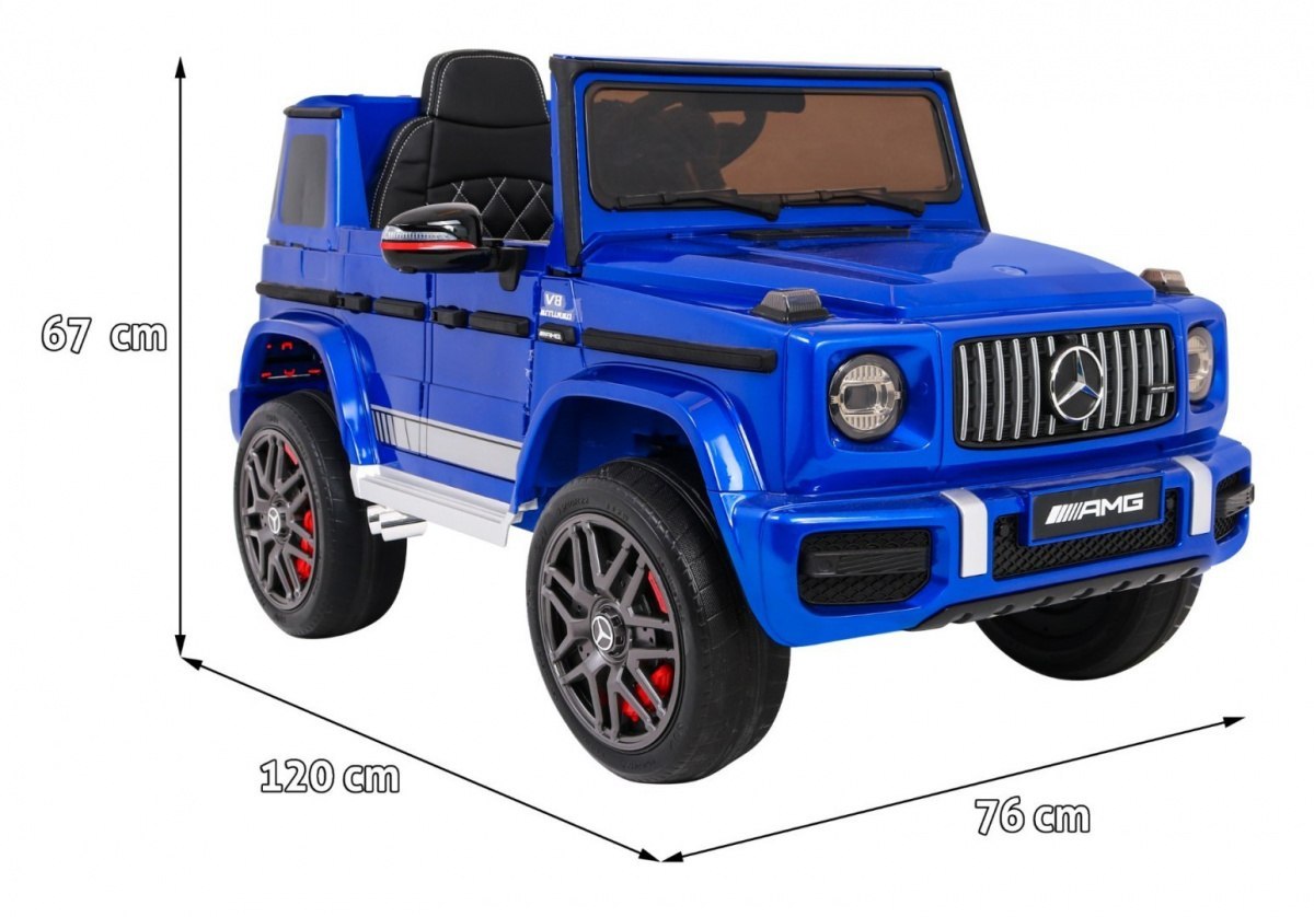 Mercedes AMG G63 dla dzieci Lakier Niebieski + Pilot + MP3 LED + Wolny Start + EVA + Pasy Mercedes AMG G63 dla dzieci Lakier Niebieski + Pilot + MP3 LED + Wolny Start + EVA + Pasy