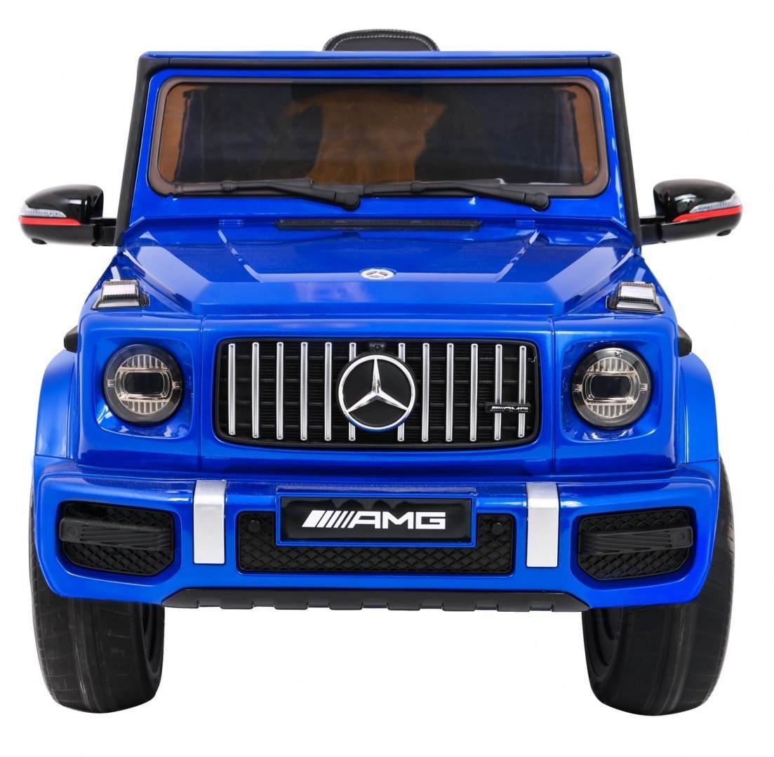 Mercedes AMG G63 dla dzieci Lakier Niebieski + Pilot + MP3 LED + Wolny Start + EVA + Pasy Mercedes AMG G63 dla dzieci Lakier Niebieski + Pilot + MP3 LED + Wolny Start + EVA + Pasy