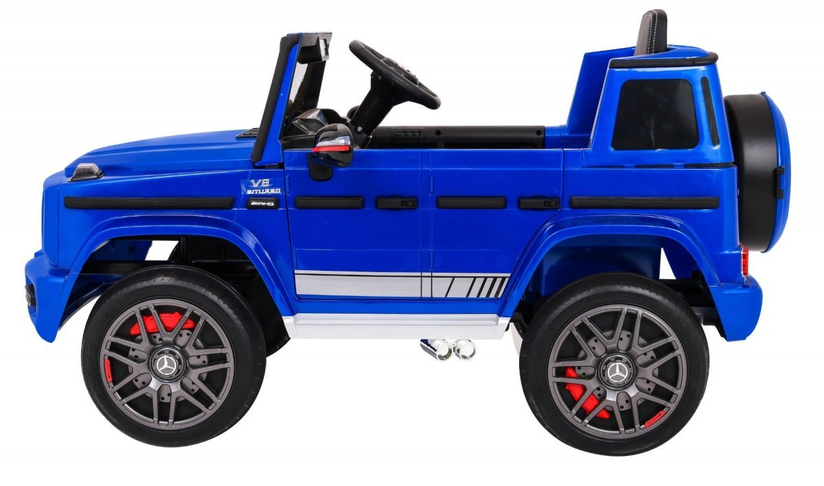 Mercedes AMG G63 dla dzieci Lakier Niebieski + Pilot + MP3 LED + Wolny Start + EVA + Pasy Mercedes AMG G63 dla dzieci Lakier Niebieski + Pilot + MP3 LED + Wolny Start + EVA + Pasy