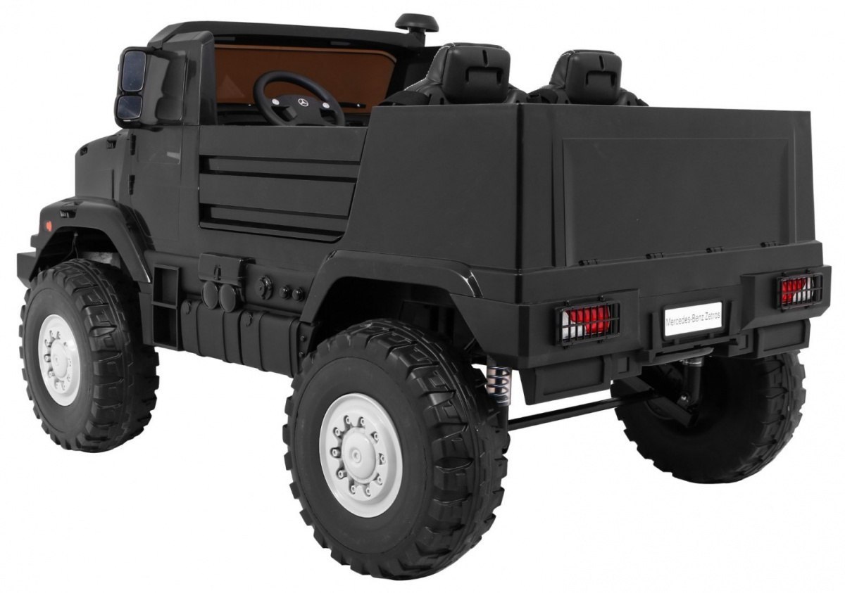 Auto Ciężarówka na akumulator Mercedes-Benz Zetros Czarny Auto Ciężarówka na akumulator Mercedes-Benz Zetros Czarny