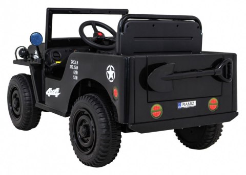 Auto na akumulator Retro Wojskowy 4x4 EVA Pilot MP3 LED Auto na akumulator Retro Wojskowy 4x4 EVA Pilot MP3 LED
