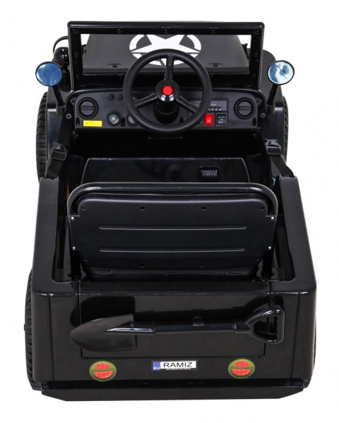 Auto na akumulator Retro Wojskowy 4x4 EVA Pilot MP3 LED Auto na akumulator Retro Wojskowy 4x4 EVA Pilot MP3 LED