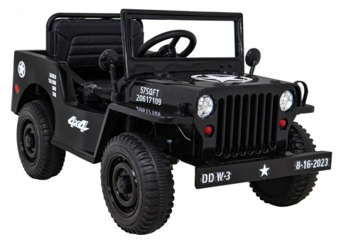 Auto na akumulator Retro Wojskowy 4x4 EVA Pilot MP3 LED Auto na akumulator Retro Wojskowy 4x4 EVA Pilot MP3 LED