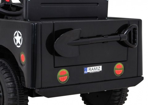 Auto na akumulator Retro Wojskowy 4x4 EVA Pilot MP3 LED Auto na akumulator Retro Wojskowy 4x4 EVA Pilot MP3 LED