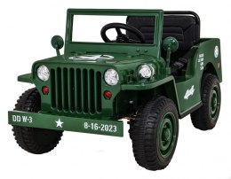 Auto na akumulator Retro Wojskowy 4x4 EVA Pilot MP3 LED