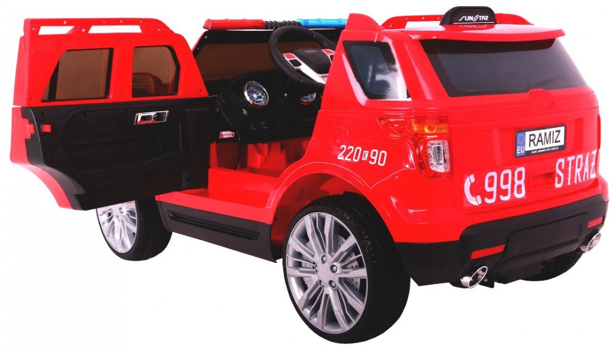 Auto na akumulator SUV Polska Straż Pożarna 2x45W Pilot EVA Wolny Start Auto na akumulator SUV Polska Straż Pożarna 2x45W Pilot EVA Wolny Start