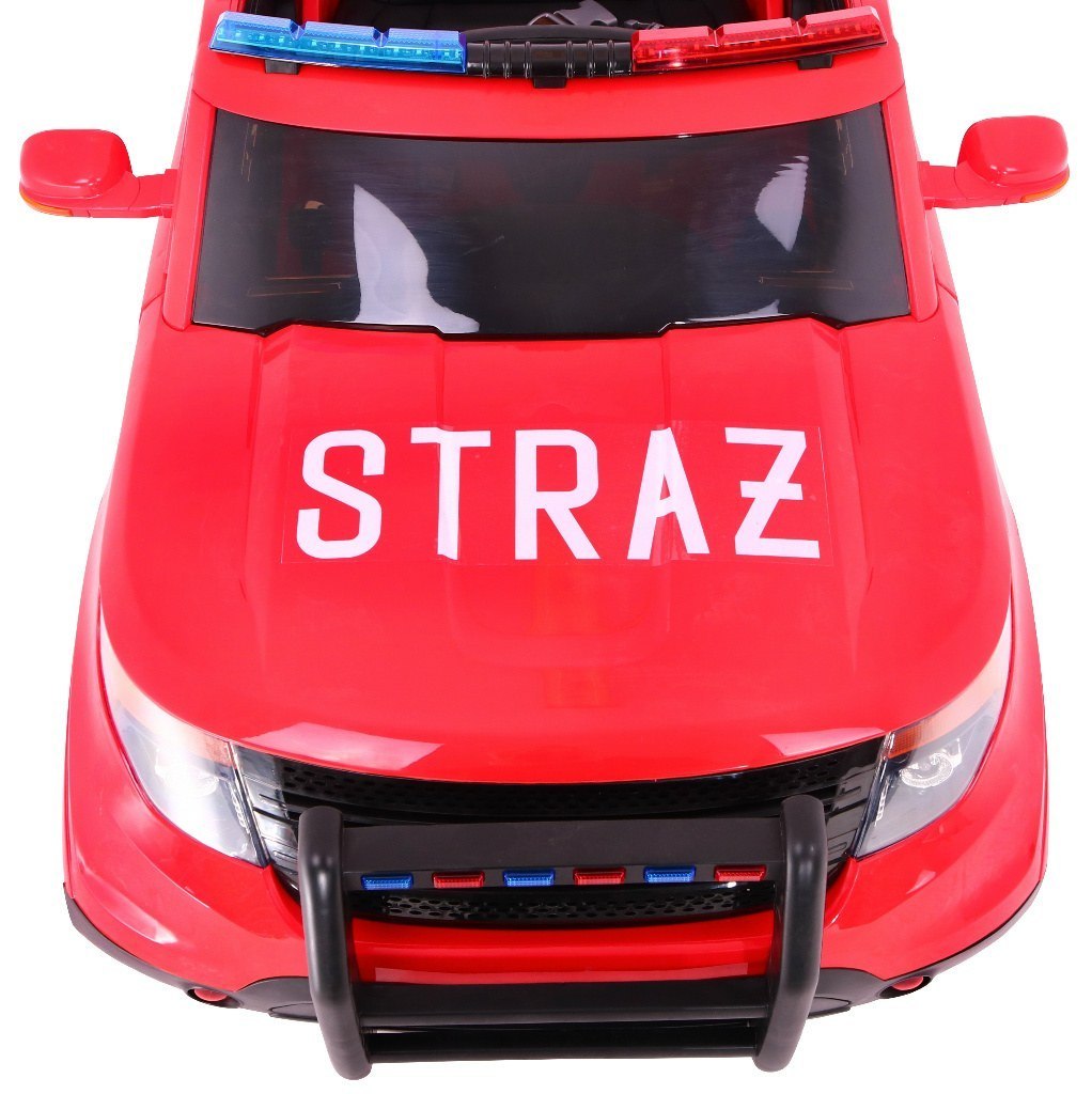 Auto na akumulator SUV Polska Straż Pożarna 2x45W Pilot EVA Wolny Start