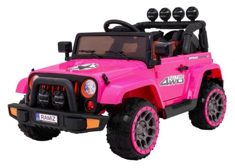 Auto Terenowe Full Time 4WD dla dzieci Różowy + Napęd 4x4 + Pilot + Audio LED + Schowek Auto Terenowe Full Time 4WD dla dzieci Różowy + Napęd 4x4 + Pilot + Audio LED + Schowek