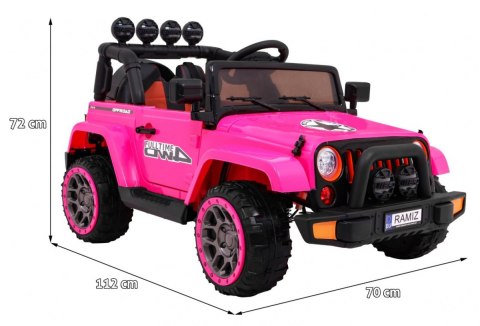 Auto Terenowe Full Time 4WD dla dzieci Różowy + Napęd 4x4 + Pilot + Audio LED + Schowek Auto Terenowe Full Time 4WD dla dzieci Różowy + Napęd 4x4 + Pilot + Audio LED + Schowek