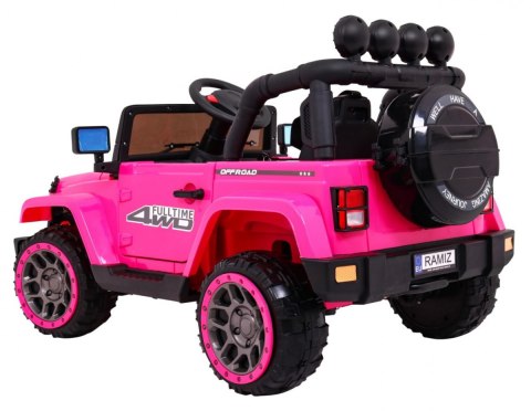 Auto Terenowe Full Time 4WD dla dzieci Różowy + Napęd 4x4 + Pilot + Audio LED + Schowek Auto Terenowe Full Time 4WD dla dzieci Różowy + Napęd 4x4 + Pilot + Audio LED + Schowek