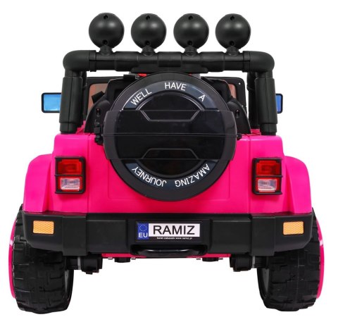 Auto Terenowe Full Time 4WD dla dzieci Różowy + Napęd 4x4 + Pilot + Audio LED + Schowek Auto Terenowe Full Time 4WD dla dzieci Różowy + Napęd 4x4 + Pilot + Audio LED + Schowek