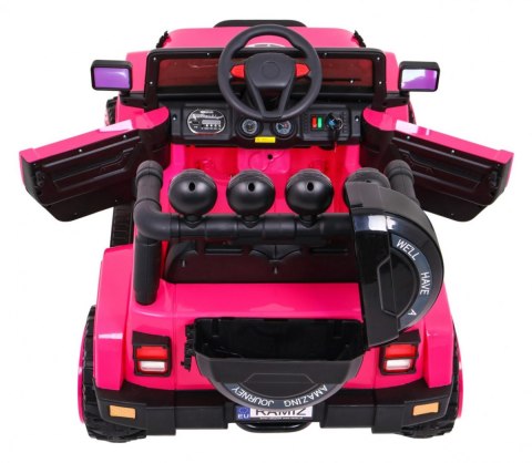 Auto Terenowe Full Time 4WD dla dzieci Różowy + Napęd 4x4 + Pilot + Audio LED + Schowek Auto Terenowe Full Time 4WD dla dzieci Różowy + Napęd 4x4 + Pilot + Audio LED + Schowek
