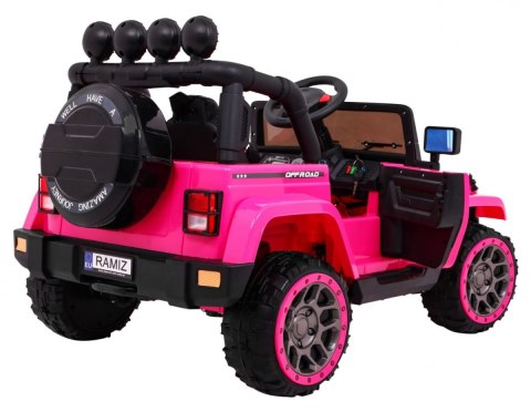 Auto Terenowe Full Time 4WD dla dzieci Różowy + Napęd 4x4 + Pilot + Audio LED + Schowek Auto Terenowe Full Time 4WD dla dzieci Różowy + Napęd 4x4 + Pilot + Audio LED + Schowek
