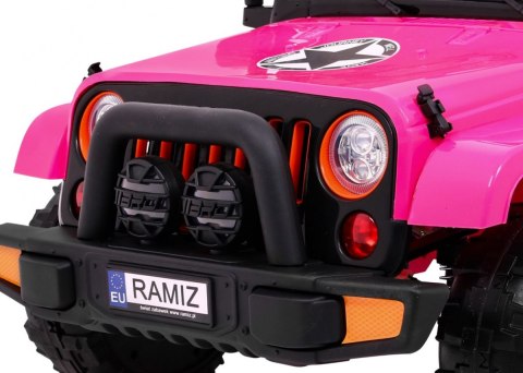 Auto Terenowe Full Time 4WD dla dzieci Różowy + Napęd 4x4 + Pilot + Audio LED + Schowek Auto Terenowe Full Time 4WD dla dzieci Różowy + Napęd 4x4 + Pilot + Audio LED + Schowek