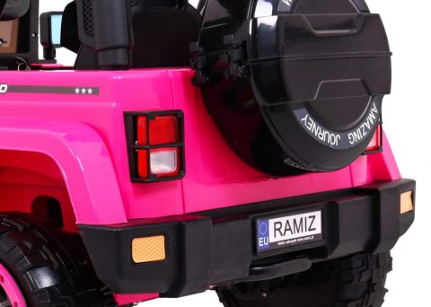 Auto Terenowe Full Time 4WD dla dzieci Różowy + Napęd 4x4 + Pilot + Audio LED + Schowek Auto Terenowe Full Time 4WD dla dzieci Różowy + Napęd 4x4 + Pilot + Audio LED + Schowek