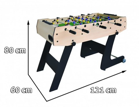 Duży Stół Piłkarzyki 121x61x81 MDF Składany Drewno Duży Stół Piłkarzyki 121x61x81 MDF Składany Drewno