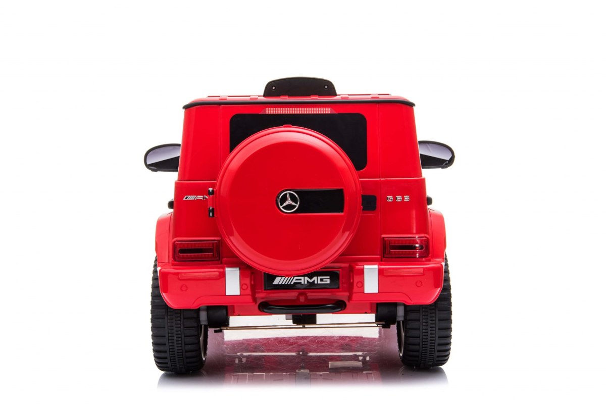 Mercedes AMG G63 dla dzieci Czerwony + Pilot + MP3 LED + Wolny Start + EVA + Pasy Mercedes AMG G63 dla dzieci Czerwony + Pilot + MP3 LED + Wolny Start + EVA + Pasy