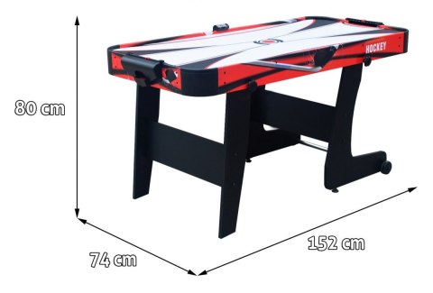 Stół do gry Cymbergaj-AirHockey Czerwnowy 152x74x80 cm Stół do gry Cymbergaj-AirHockey Czerwnowy 152x74x80 cm