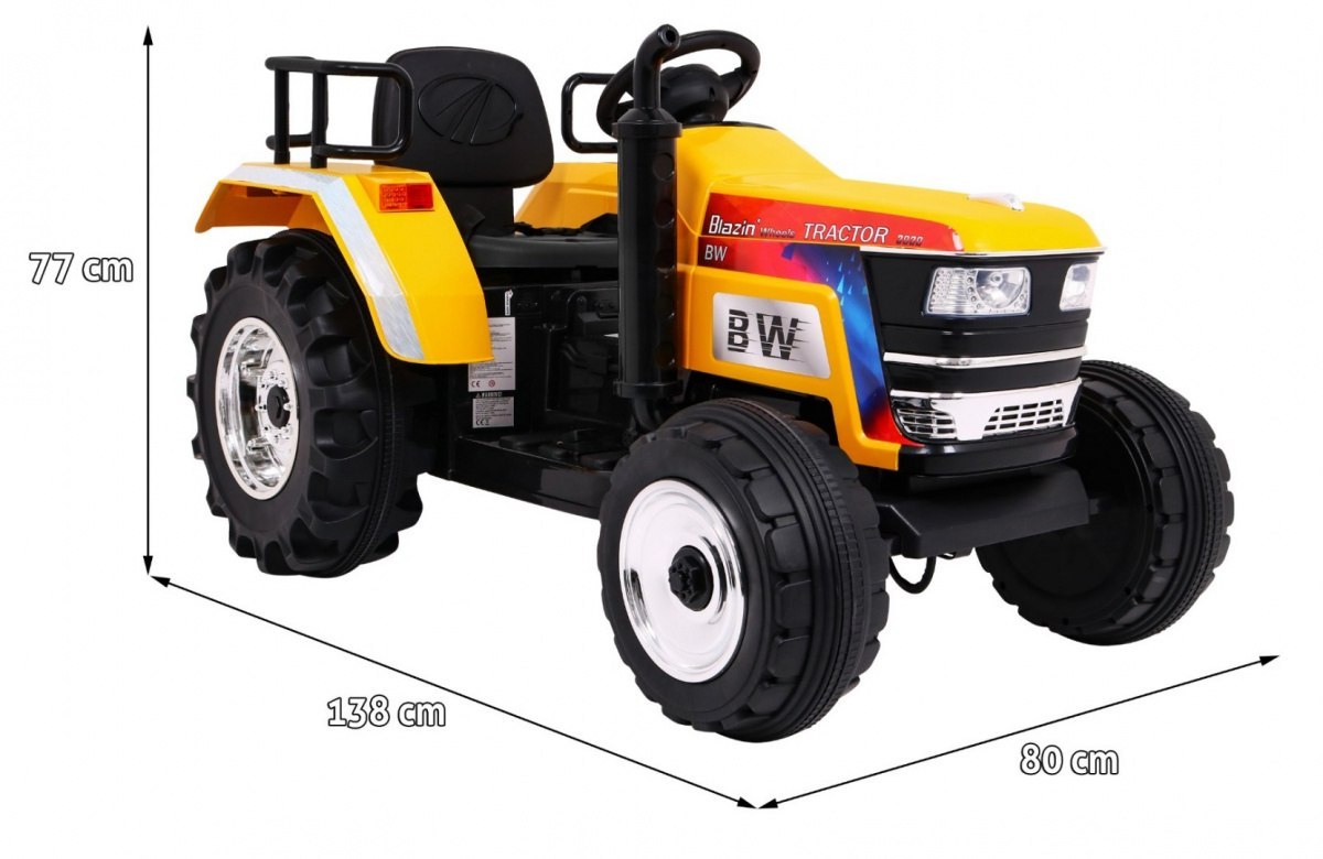 Traktor na akumulator BLAZIN BW Wolny Start LED MP3 Pilot 2x35W