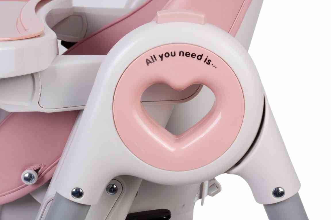 Krzesełko do karmienia Fidi Love Pink
