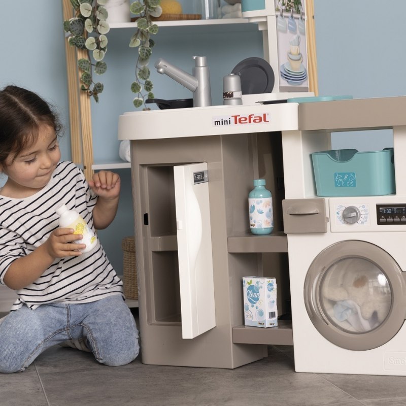 SMOBY Mini Tefal Studio Kuchnia z Pralką 36 Akcesoria SMOBY Mini Tefal Studio Kuchnia z Pralką 36 Akcesoria