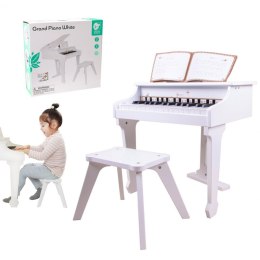 CLASSIC WORLD Duże Pianino Fortepian dla Dzieci z Krzesełkiem i Książeczką do Nauki