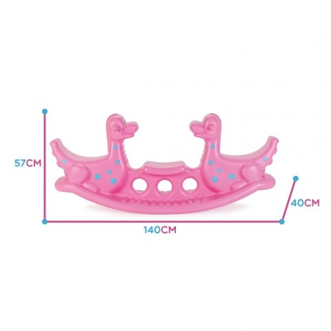 Bujak Wieloosobowy Dino Huśtawka Równoważna Różowa