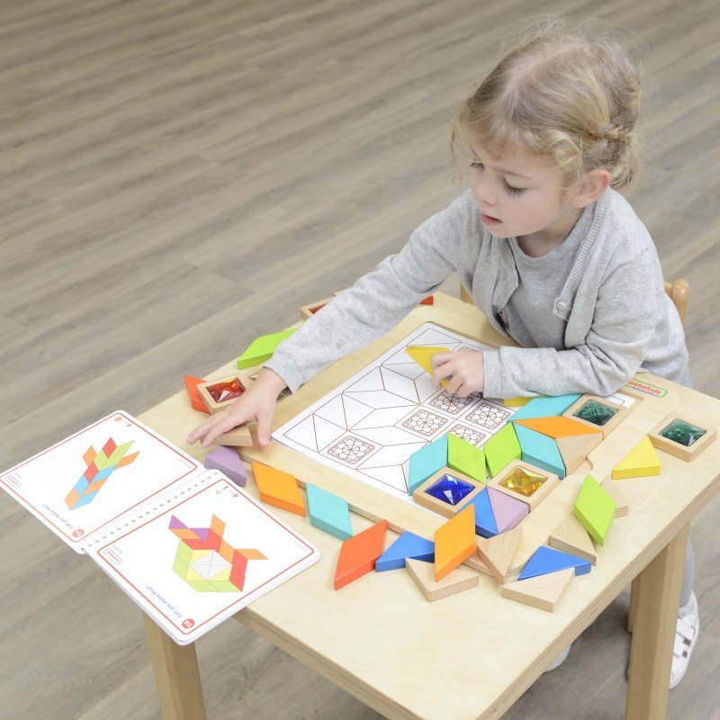 MASTERKIDZ Układanka Mozaika Nauka Kolorów i Kształtów Tangram Montessori