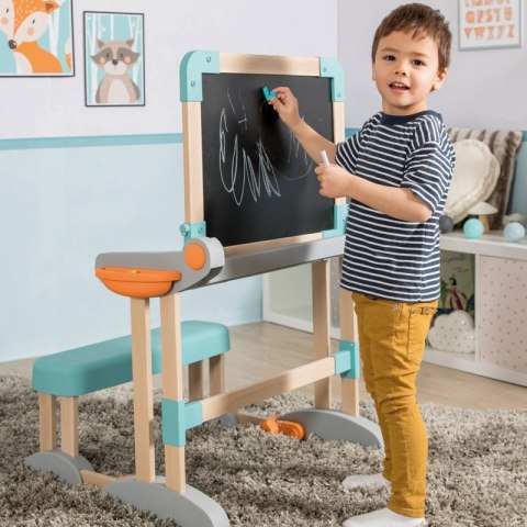 Smoby Drewniany Stolik Tablica 2w1 Magnetyczna Kreda Smoby Drewniany Stolik Tablica 2w1 Magnetyczna Kreda