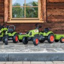 FALK Traktor Claas Zielony na Pedały z Przyczepą + Klakson od 2 Lat.