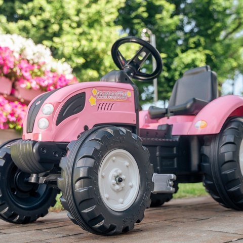 FALK Traktor Pink Country Star na Pedały z Przyczepką od 3 lat FALK Traktor Pink Country Star na Pedały z Przyczepką od 3 lat