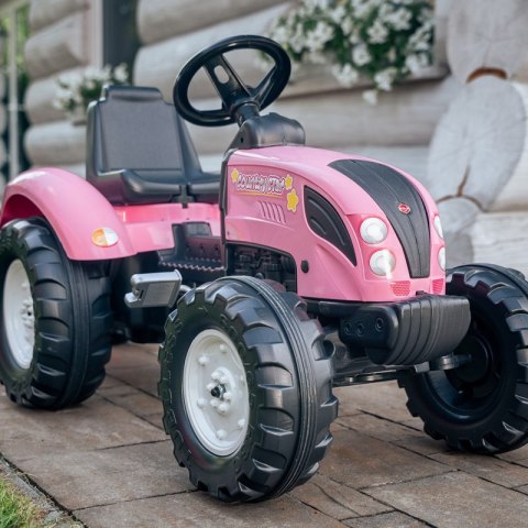 FALK Traktor Pink Country Star na Pedały z Przyczepką od 3 lat FALK Traktor Pink Country Star na Pedały z Przyczepką od 3 lat